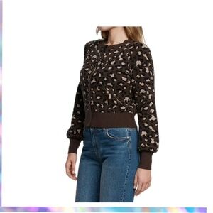Express Brown Leopard Print Cardigan Sweater -  NWT